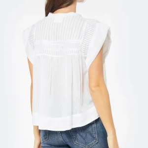 MARANT ÉTOILE Top Leaza Coton Blanc Officielle 15