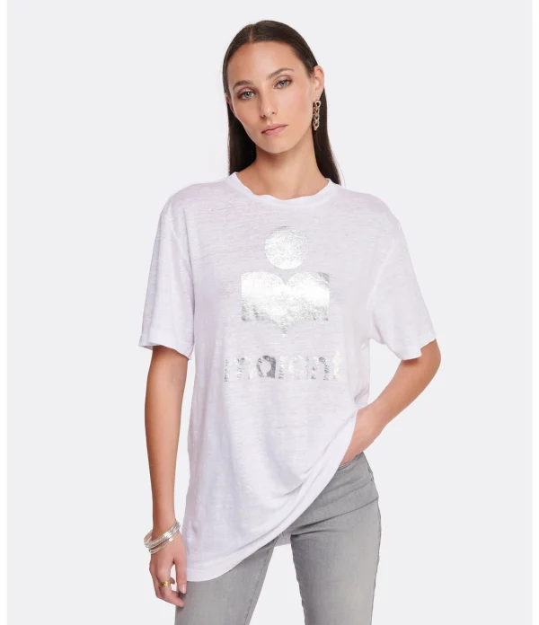 soldes officiel MARANT ÉTOILE Tee-shirt Zewel Lin Blanc 3