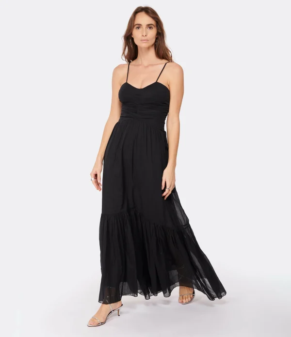 Paiement sécurisé MARANT ÉTOILE Robe Longue Giana Coton Noir 4