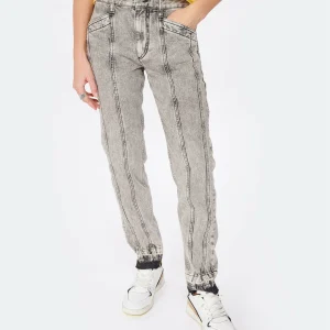 acheter en ligne MARANT ÉTOILE Jean Sulanoa Coton Gris Clair 16