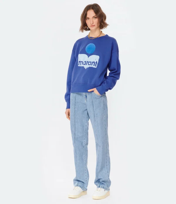 MARANT ÉTOILE Sweatshirt Mobyli Coton Bleu Électrique SOLDES TOUT À 5