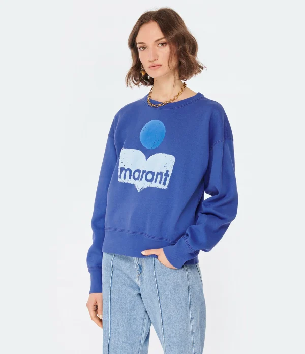 MARANT ÉTOILE Sweatshirt Mobyli Coton Bleu Électrique SOLDES TOUT À 4