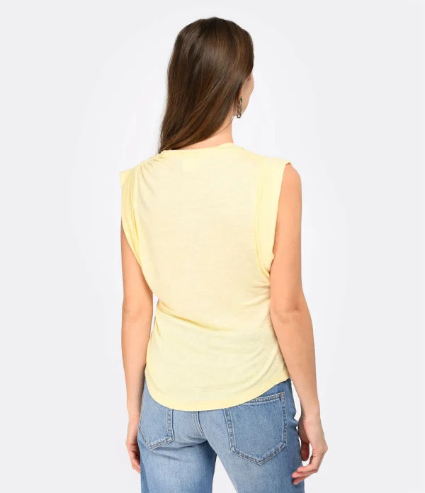 Meilleur Prix Garanti MARANT ÉTOILE Tee-shirt Kotty Lin Jaune Clair 5