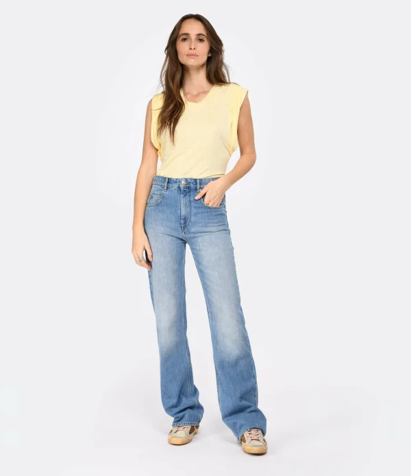 MARANT ÉTOILE Jean Belvira Coton Bleu Clair magasin en ligne france 7