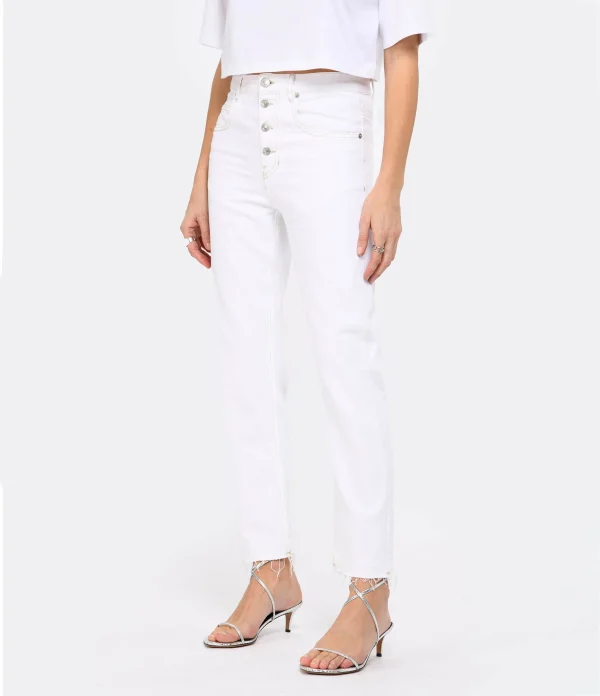 mode pas chere MARANT ÉTOILE Jean Belden Coton Blanc 5