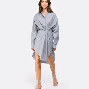 MARANT ÉTOILE Robe Seen Coton Bleu vente chaude 13