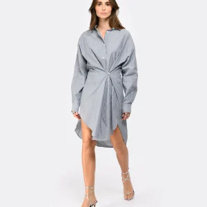 MARANT ÉTOILE Robe Seen Coton Bleu pas cher 13