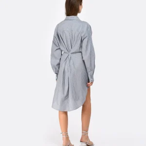 MARANT ÉTOILE Robe Seen Coton Bleu vente chaude 15