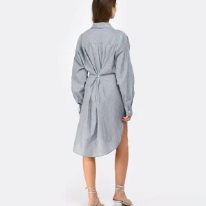 MARANT ÉTOILE Robe Seen Coton Bleu pas cher 15