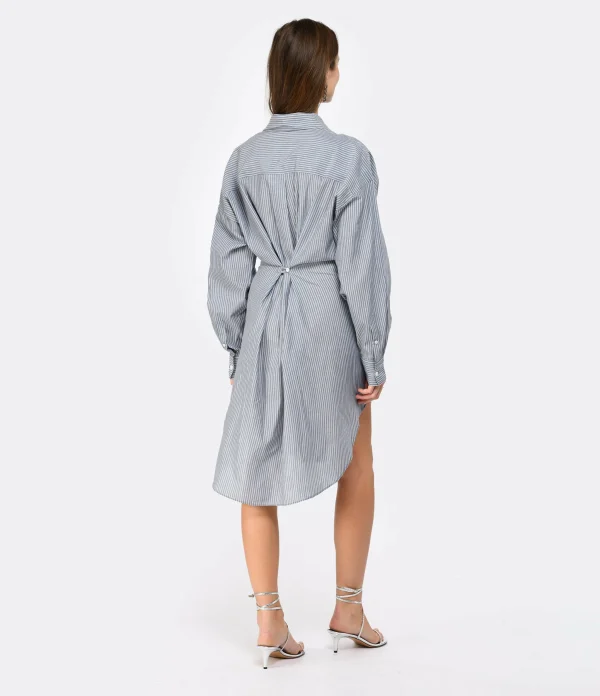 MARANT ÉTOILE Robe Seen Coton Bleu pas cher 6