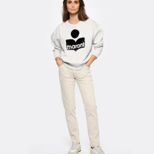 marques de renommée MARANT ÉTOILE Sweatshirt Mobyli Coton Écru 13