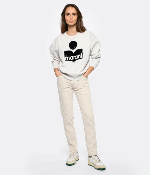 marques de renommée MARANT ÉTOILE Sweatshirt Mobyli Coton Écru 5