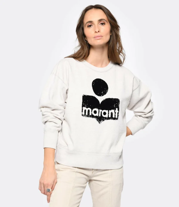 marques de renommée MARANT ÉTOILE Sweatshirt Mobyli Coton Écru 4