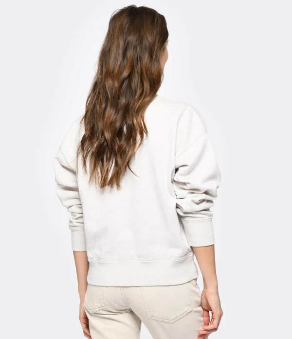 marques de renommée MARANT ÉTOILE Sweatshirt Mobyli Coton Écru 6