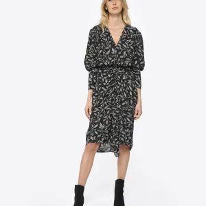 MARANT ÉTOILE Robe Mi-longue Danalia Noir officiel 10