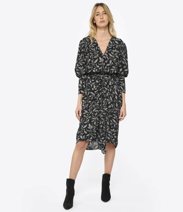 MARANT ÉTOILE Robe Mi-longue Danalia Noir officiel 4