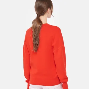 MARANT ÉTOILE Pull Atlee Coton Rouge Vermillon soldes 15