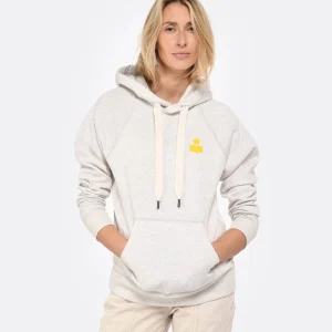 fashion pas cher MARANT ÉTOILE Sweatshirt Malibu Coton Écru Jaune 12