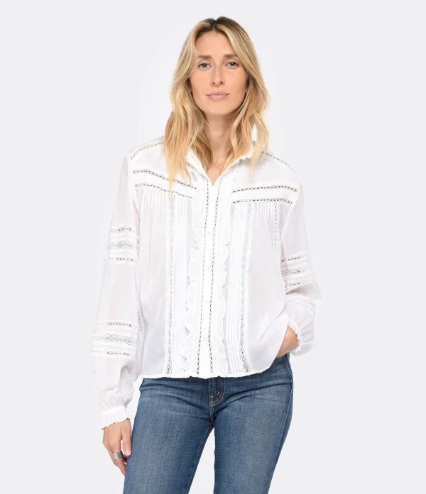 MARANT ÉTOILE Top Metina Blanc magasin paris 4