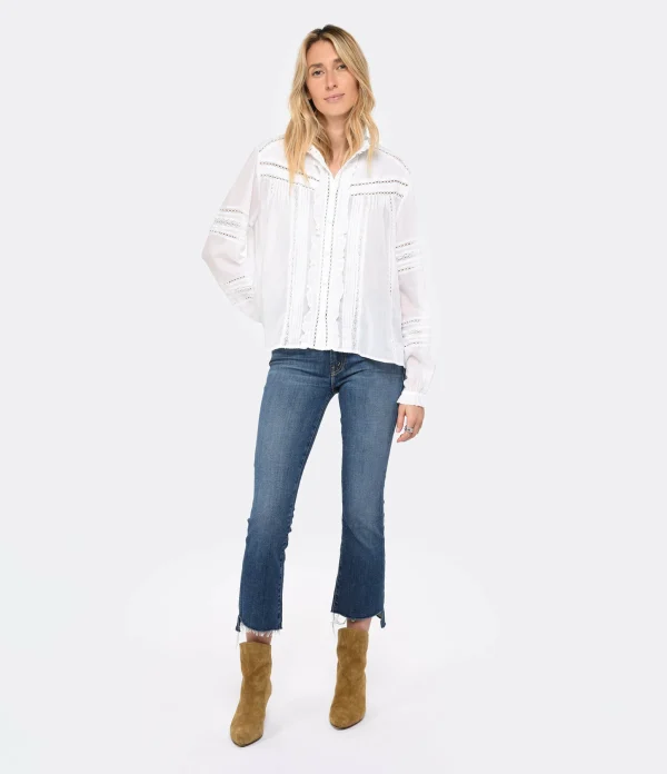 MARANT ÉTOILE Top Metina Blanc magasin paris 6