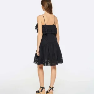 MARANT ÉTOILE Robe Moly Coton Noir Nouveau 12