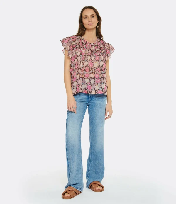 MARANT ÉTOILE Top Layona Coton Fleuri exclusivement disponibles 6