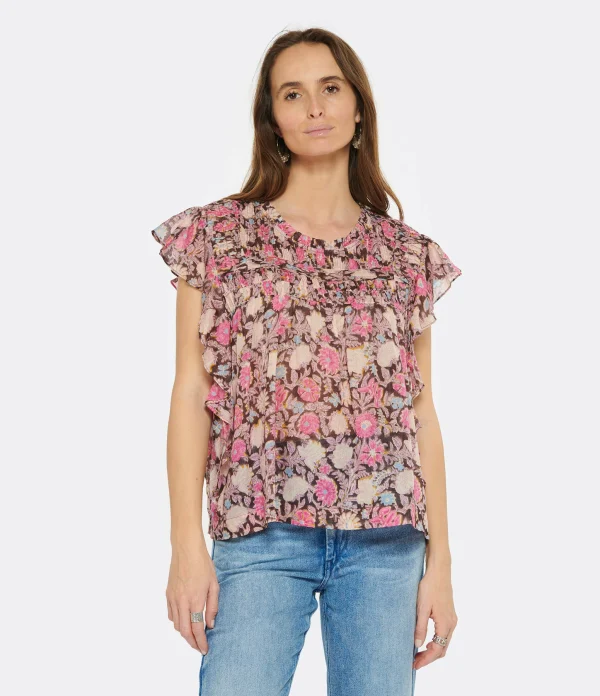 MARANT ÉTOILE Top Layona Coton Fleuri exclusivement disponibles 4