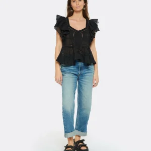 MARANT ÉTOILE Top Madrana Coton Noir Nouveau 15