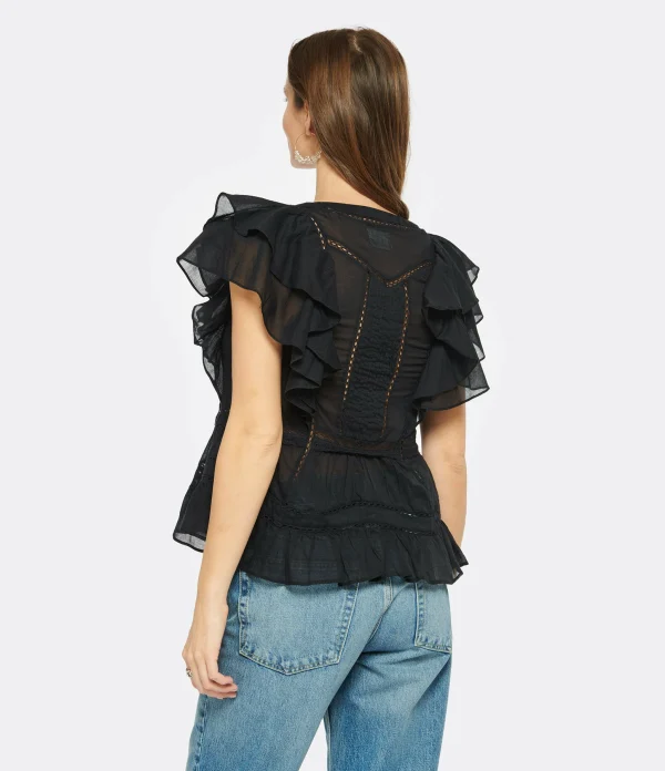 MARANT ÉTOILE Top Madrana Coton Noir Nouveau 5