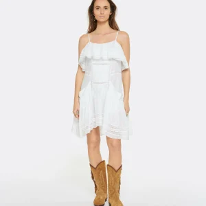 bas prix MARANT ÉTOILE Robe Moly Coton Blanc 10