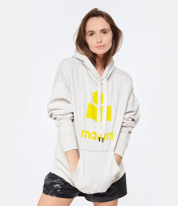 REMISE MARANT ÉTOILE Sweatshirt Mansel Coton Écru Jaune 4