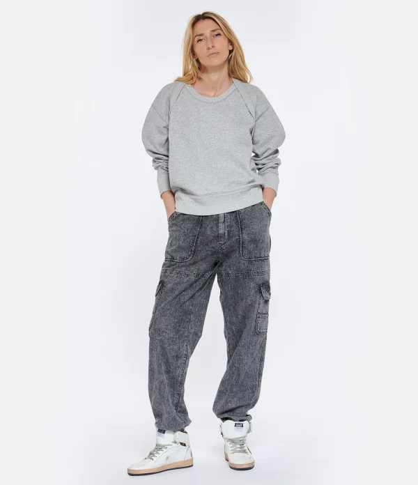 outlet MARANT ÉTOILE Pantalon Viamao Coton Gris 8