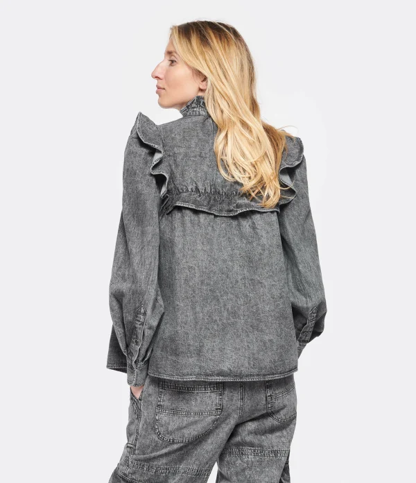 MARANT ÉTOILE Chemise Idety Coton Gris vente à bas prix 6