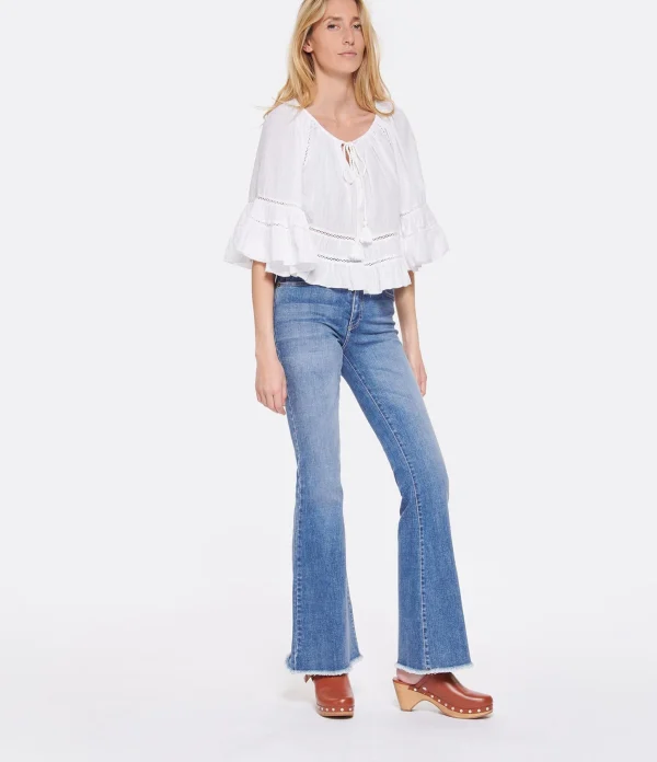 MARANT ÉTOILE Top Liam Coton Blanc boutiqued pas cher 4