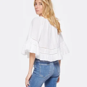 MARANT ÉTOILE Top Liam Coton Blanc boutiqued pas cher 12