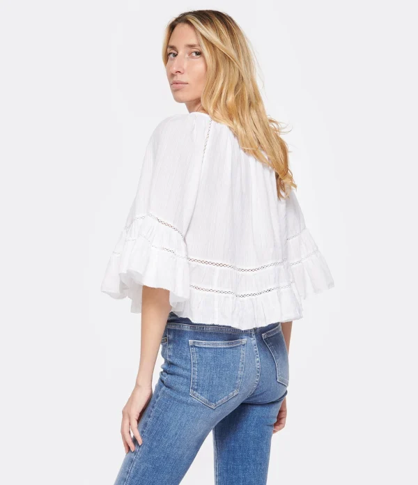 MARANT ÉTOILE Top Liam Coton Blanc boutiqued pas cher 5