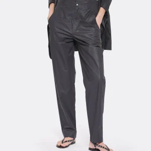 MARANT ÉTOILE Pantalon Faliana Coton Noir haute qualité 15