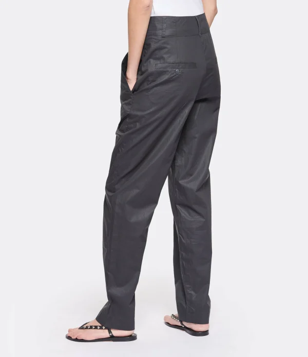 MARANT ÉTOILE Pantalon Faliana Coton Noir haute qualité 6