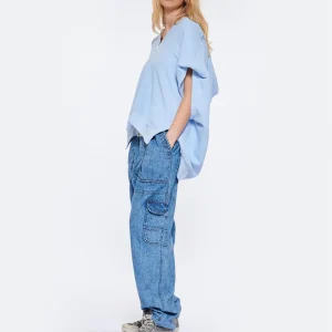 magasin en ligne MARANT ÉTOILE Pantalon Viamao Coton Bleu 19