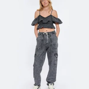 outlet MARANT ÉTOILE Pantalon Viamao Coton Gris 13