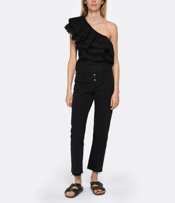 MARANT ÉTOILE Jean Belden Coton Noir Délavé magasin en ligne 7