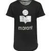 MARANT ÉTOILE Tee-shirt Koldi Lin Noir Argenté vente en ligne 14