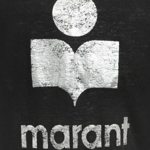 MARANT ÉTOILE Tee-shirt Koldi Lin Noir Argenté vente en ligne 9