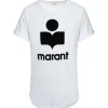 Boutique MARANT ÉTOILE Tee-shirt Koldi Lin Blanc Noir 17