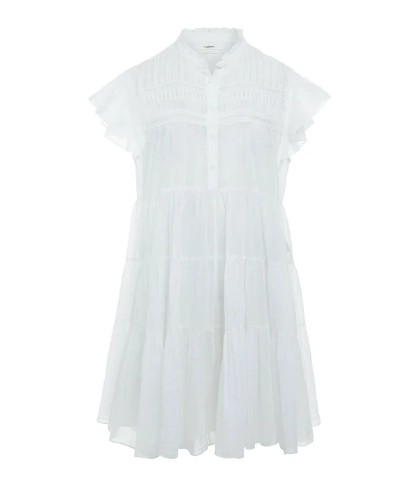 qualité supérieure MARANT ÉTOILE Robe Lanikaye Coton Blanc 1