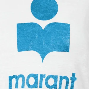 MARANT ÉTOILE Tee-shirt Klowia Lin Blanc Bleu outlet 10