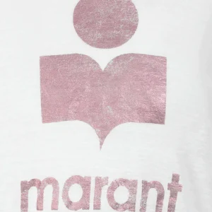 MARANT ÉTOILE Tee-shirt Klowia Lin Blanc Rose soldes en ligne 10