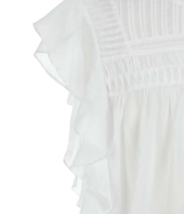 MARANT ÉTOILE Top Layona Coton Organique Blanc jusqu'à 3