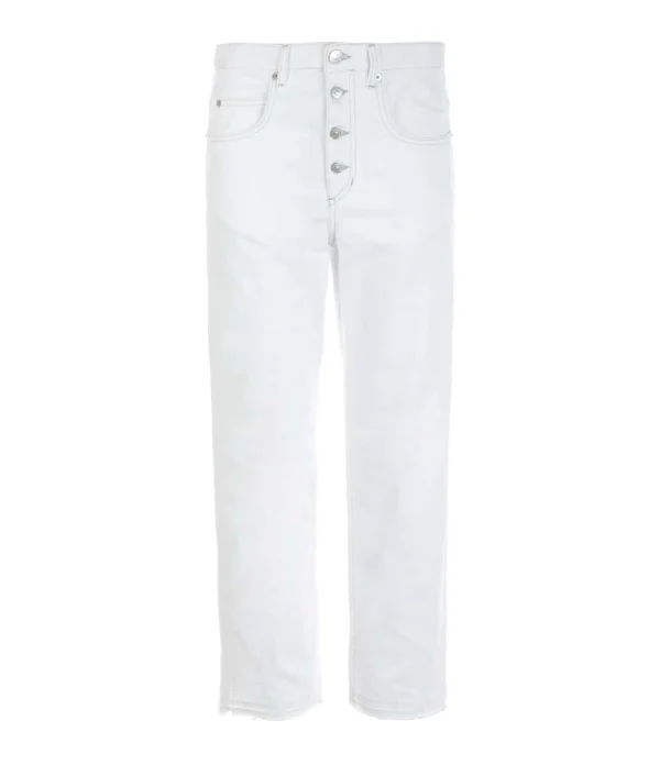 mode pas chere MARANT ÉTOILE Jean Belden Coton Blanc 1