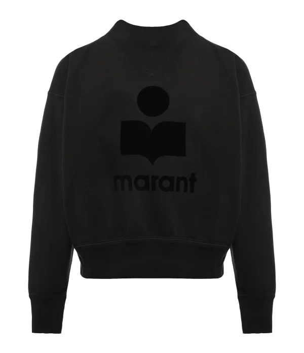 MARANT ÉTOILE Sweatshirt Moby Coton Noir Délavé qualité supérieure 1